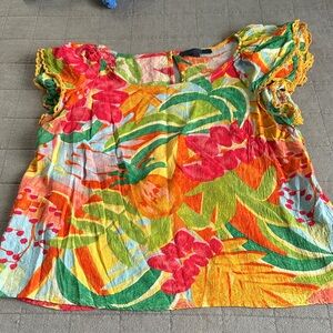 RACHEL Rachel Roy Colorful Tropical Blouse